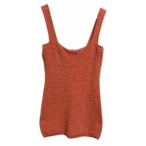 Free People Beach Short N Sweet Knit Mini Dress Ambered Coral Women's Size Large